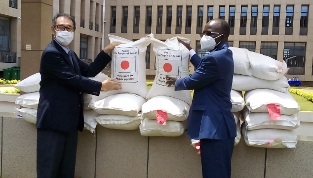 Assistance Alimentaire du Gouvernement du Japon au titre de l'année fiscale 2020  -  LE TOGO BENEFICIE DE 2900 TONNES DE RIZ D'ORIGINE JAPONAISE ET AMERICAINE A HAUTEUR DE 1 MILLIARD 500 MILLIONS FCFA